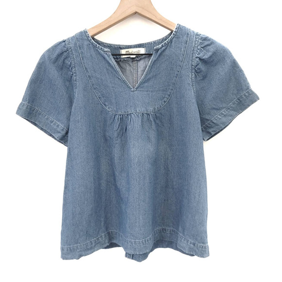 EUC Madewell Popover Swing Top - XS - Picture 4 of 7